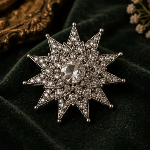 Filigree Star Brooch