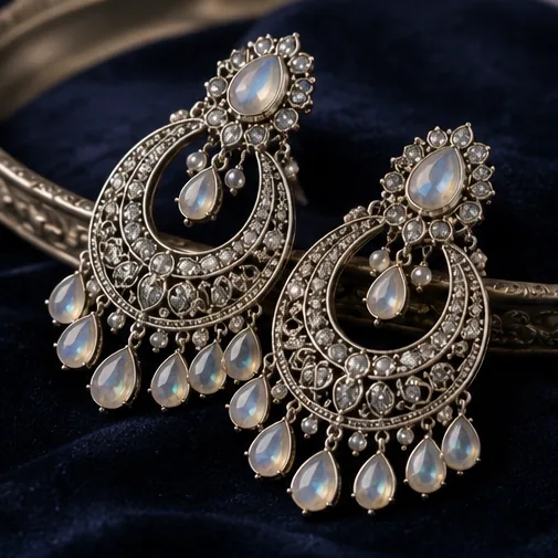 Chandbali Moonlight Earrings
