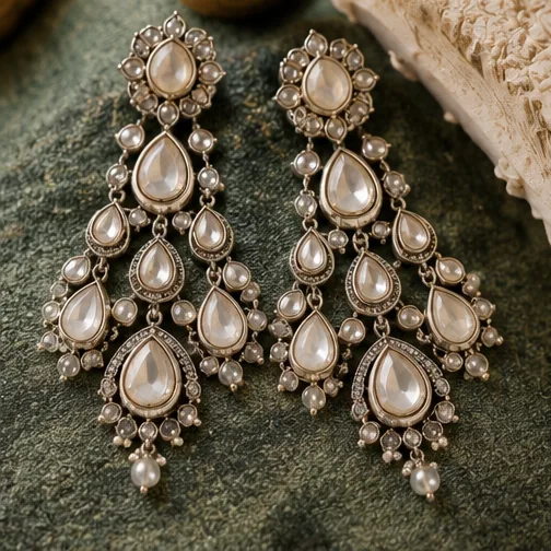 Polki Cascade Earrings