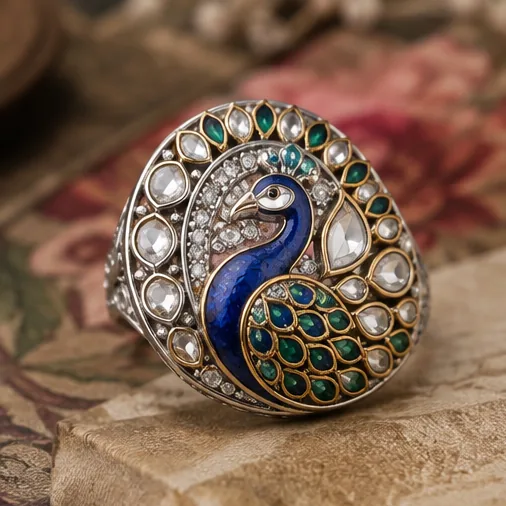 Meena Peacock Cocktail Ring
