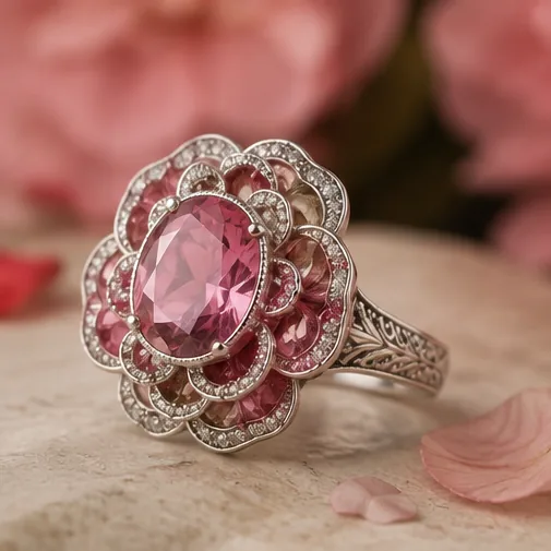 Jaipur Rose Statement Ring